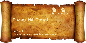 Mezey Mánuel névjegykártya